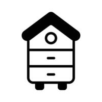 An icon of the beehive symbolizes honey production, bees, pollination, and nature conservation efforts. vector