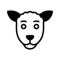 Visually appealing icon of sheep in trendy style, customizable design vector