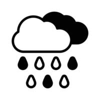 Trendy style icon of raining, cloud raining design vector
