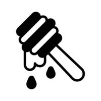A tool used for drizzling honey, honey dipper icon design vector