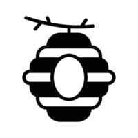 An icon of the beehive symbolizes honey production, bees, pollination, and nature conservation efforts. vector