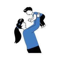 Modern concept of drawing illustration of maternal care vector