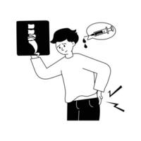 Have a look at this hand drawn illustration of backbone x ray vector