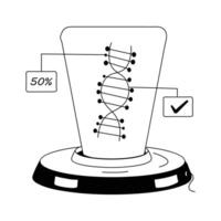 Give a try to this sketchy illustration of DNA test vector