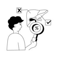 Modern concept of drawing illustration of liver checkup vector