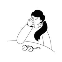 Modern concept of drawing illustration of eye problem vector