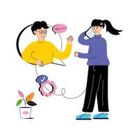 Give a try to this flat illustration of client support vector