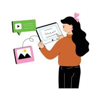 Check this amazing flat illustration of start learning vector