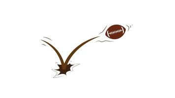 33. a stylized American football in mid air, with motion lines suggesting it is being thrown or is in flight , american football game vector