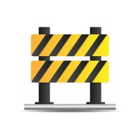 Barricade block icon. Under construction warning sign. Editable road construction barrier, barricade. Perfect for web and app. vector
