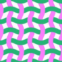 Seamless pattern. Wavy lines like fabric ornament Modern stylish texture. Hand drawn trendy flat style Geometric texture. Fuchsia and malachite colors wavy lines illustration vector
