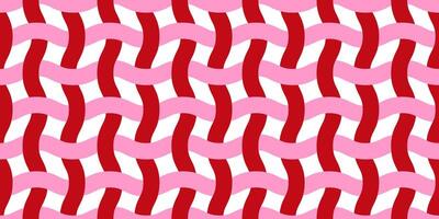 Seamless pattern. Wavy lines like fabric ornament Modern stylish texture. Hand drawn trendy flat style Geometric texture. Cotton candy and red color wavy lines illustration vector