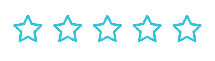 Five stars icon. Isolated on white background. From blue icon set vector