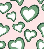 Randomly scattered colorful hearts pattern. Art for decoration, fabrics and gift wrap. vector