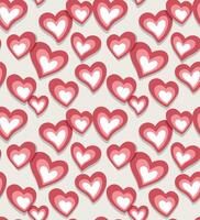 Randomly scattered colorful hearts pattern. Art for decoration, fabrics and gift wrap. vector