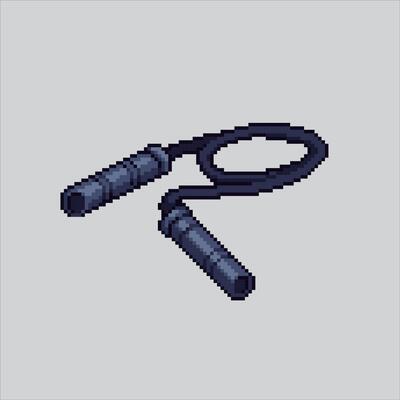 Pixel art illustration Skipping Rope. Pixelated Jump Rope. Jump Skipping Rope icon pixelated for the pixel art game and icon for website and game. old school retro.