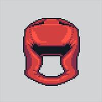 Pixel art illustration Boxing Helmet. Pixelated Head Protector. Boxing Head Helmet Protector icon pixelated for the pixel art game and icon for website and game. old school retro. vector