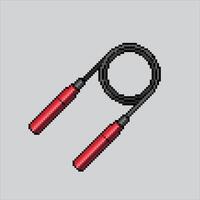 Pixel art illustration Skipping Rope. Pixelated Jump Rope. Jump Skipping Rope icon pixelated for the pixel art game and icon for website and game. old school retro. vector