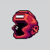 Pixel art illustration Boxing Helmet. Pixelated Head Protector. Boxing Head Helmet Protector icon pixelated for the pixel art game and icon for website and game. old school retro. vector
