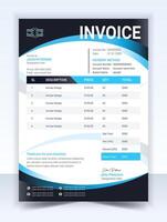 Invoice minimal design template. Bill form business invoice accounting vector