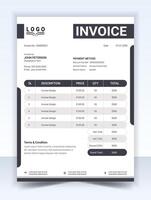 Minimal Invoice Template, Corporate design, Elegant and clean vector