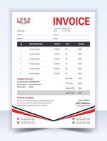Invoice minimal design template. Bill form business invoice accounting vector