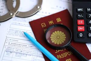 Concept of problems and troubles during tax reporting and taxpaying in Japan photo