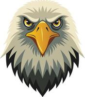 Eagle head on white background vector