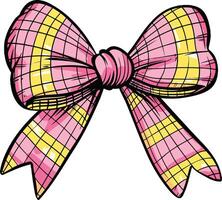 Delightful Watercolor Illustration of a Coordinated Color Bow for Stylish and Artistic Design Elements vector