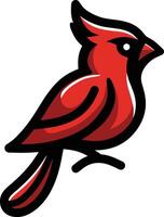 Cardinal Simple Mascot Logo Illustration vector