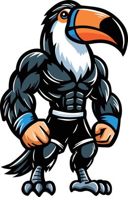 Toucan Bird Mascot Illustration
