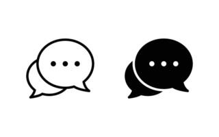 Chat icon, bubble speech icon for web, ui, and mobile apps vector