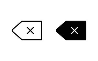 delete icon , delete symbol icon vector