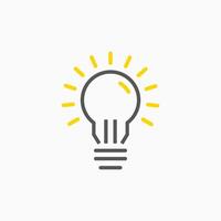 light bulb icon design. vector