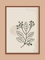 Modern boho abstract trendy background design. vector