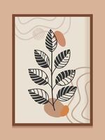 Modern boho abstract trendy background design. vector