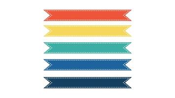 Set of colorful ribbons, colorful text box design set, colorful ribbons vector