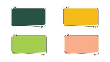 Set of text banners with various colors, set of text boxes with many colors vector