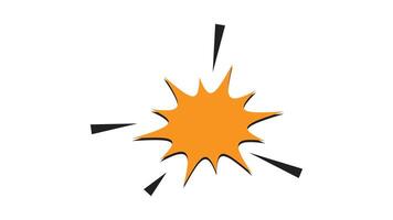 Text Box with explosion style, simple comic text box vector