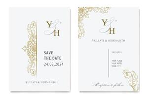 The Blooms Greenery Floral Foliage Ornament Corner Text Separator Elegance Frame for Invitations vector
