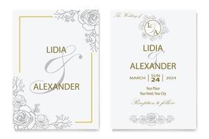 The Blooms Greenery Floral Foliage Ornament Corner Text Separator Elegance Frame for Invitations vector