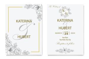 The Blooms Greenery Floral Foliage Ornament Corner Text Separator Elegance Frame for Invitations vector