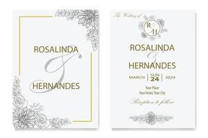 The Blooms Greenery Floral Foliage Ornament Corner Text Separator Elegance Frame for Invitations vector