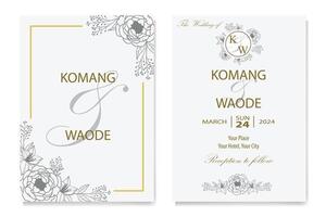 The Blooms Greenery Floral Foliage Ornament Corner Text Separator Elegance Frame for Invitations vector