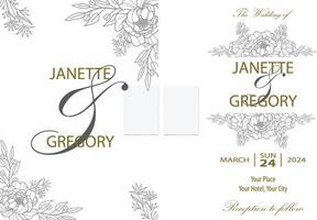 The Blooms Greenery Floral Foliage Ornament Corner Text Separator Elegance Frame for Invitations vector