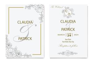 The Blooms Greenery Floral Foliage Ornament Corner Text Separator Elegance Frame for Invitations vector