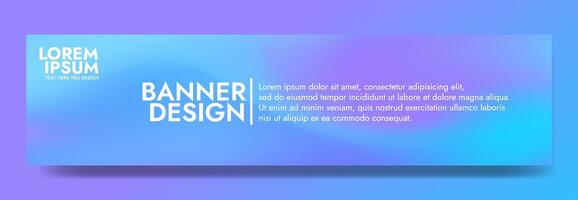 Gradient blurred banner in shades of blue and violet. Ideal for web banners, social media posts, or any design project that requires a calming backdrop vector