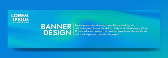 Gradient blurred banner in shades of blue and green. Ideal for web banners, social media posts, or any design project that requires a calming backdrop vector