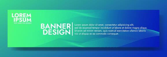 Gradient blurred banner in shades of green and blue. Ideal for web banners, social media posts, or any design project that requires a calming backdrop vector
