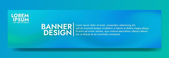 Gradient blurred banner in shades of green and blue. Ideal for web banners, social media posts, or any design project that requires a calming backdrop vector